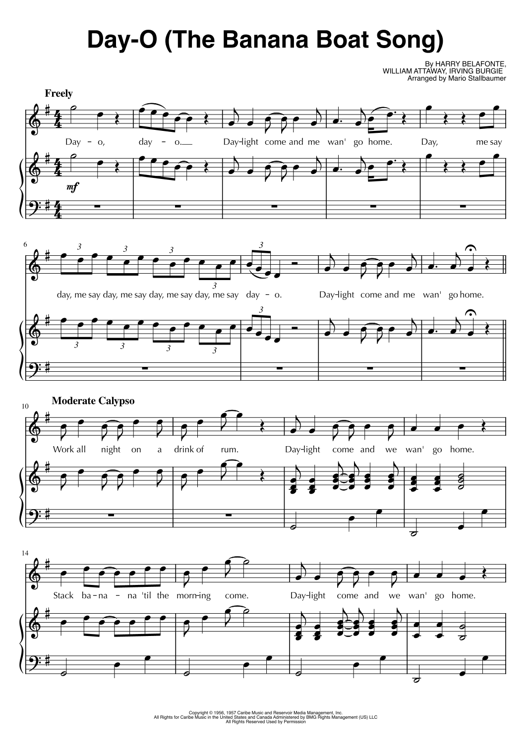 Day-o (the Banana Boat Song) (arr. Mario Stallbaumer)