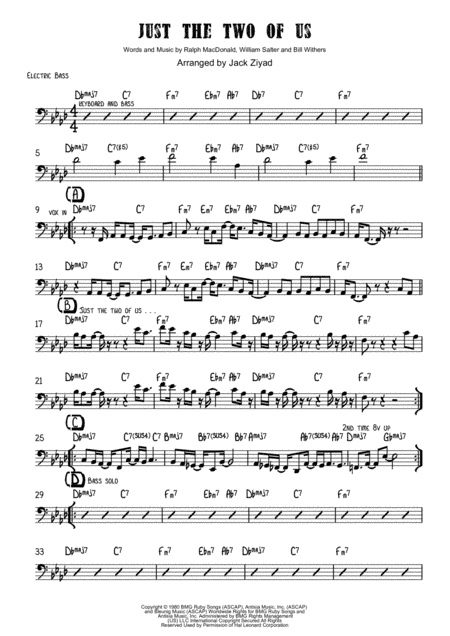 Just The Two Of Us (arr. Jack Ziyad)
