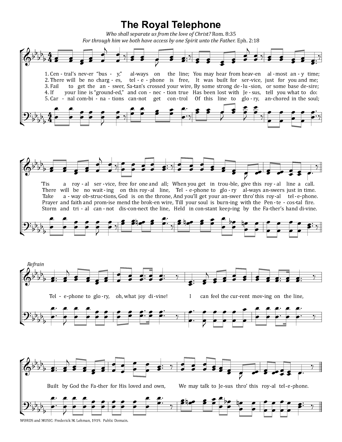 Pitcairn Local Anthem (The Royal Telephone/We From Pitcairn Island”) for Voice & Piano (arr. Keith Terrett)