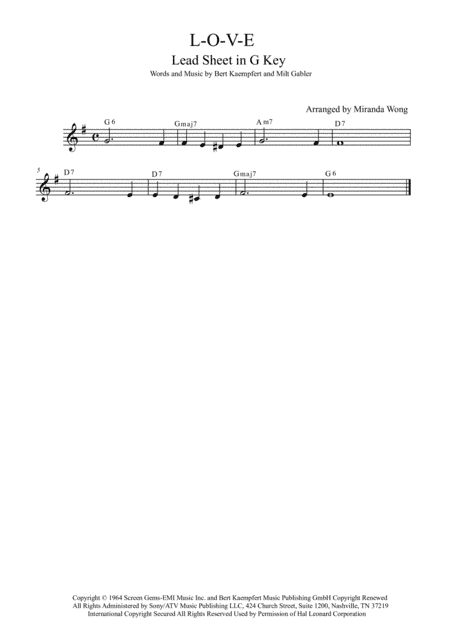 L-O-V-E (arr. Miranda Wong)