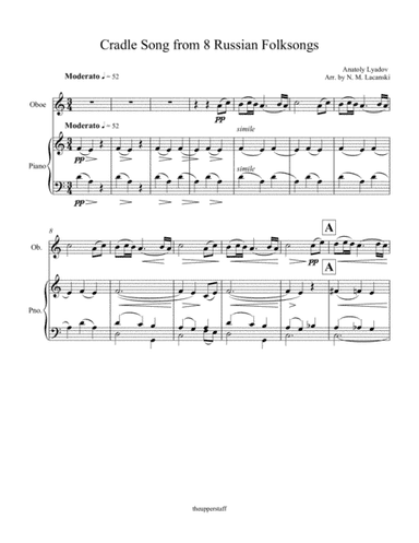 Cradle Song from 8 Russian Folksongs (arr. Nick Lacanski)