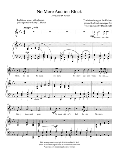 No More Auction Block for Me (Many Thousand Gone) (arr. David Neff)