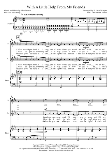 With A Little Help From My Friends (arr. D. Huw Morgan)
