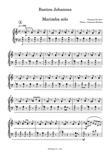 Bantou Johannes (arr. Francois Du Bois)