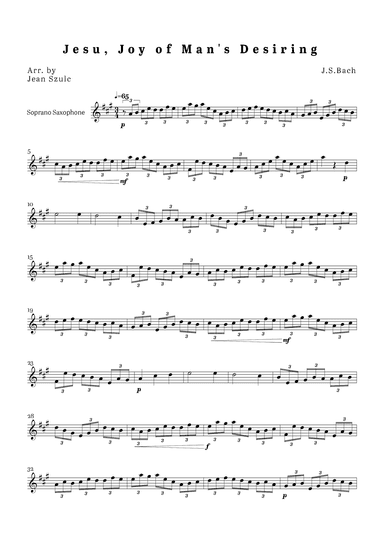Jesu, Joy of Man's Desiring (arr. Jean Szulc)