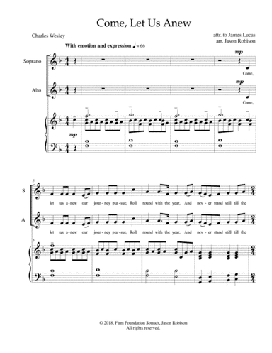 Come, Let Us Anew SSA (arr. Jason M. Robison)