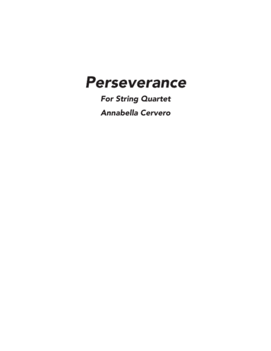 Perseverance; for string quartet