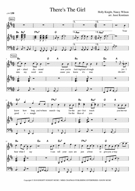 There's The Girl (arr. Jussi Kontinen)