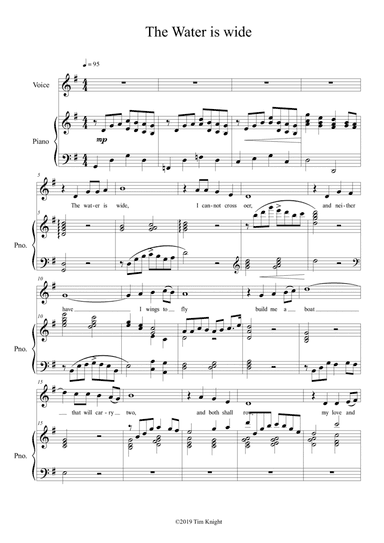 The water is wide (arr. Tim Knight)
