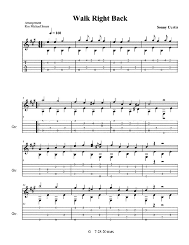 Walk Right Back (arr. Roy Michael Smarr)