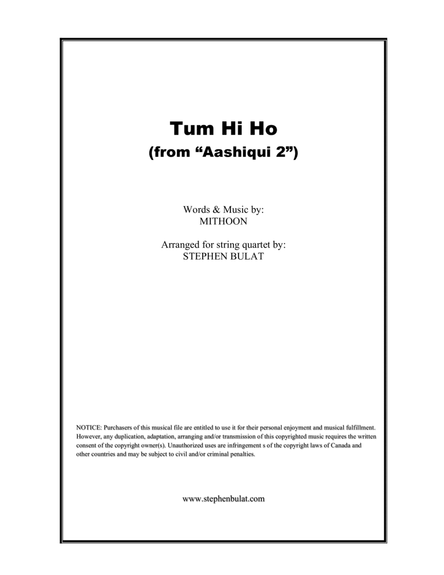 Tum Hi Ho (arr. Stephen Bulat)