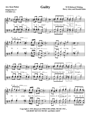 Guilty (arr. Ken Potter)