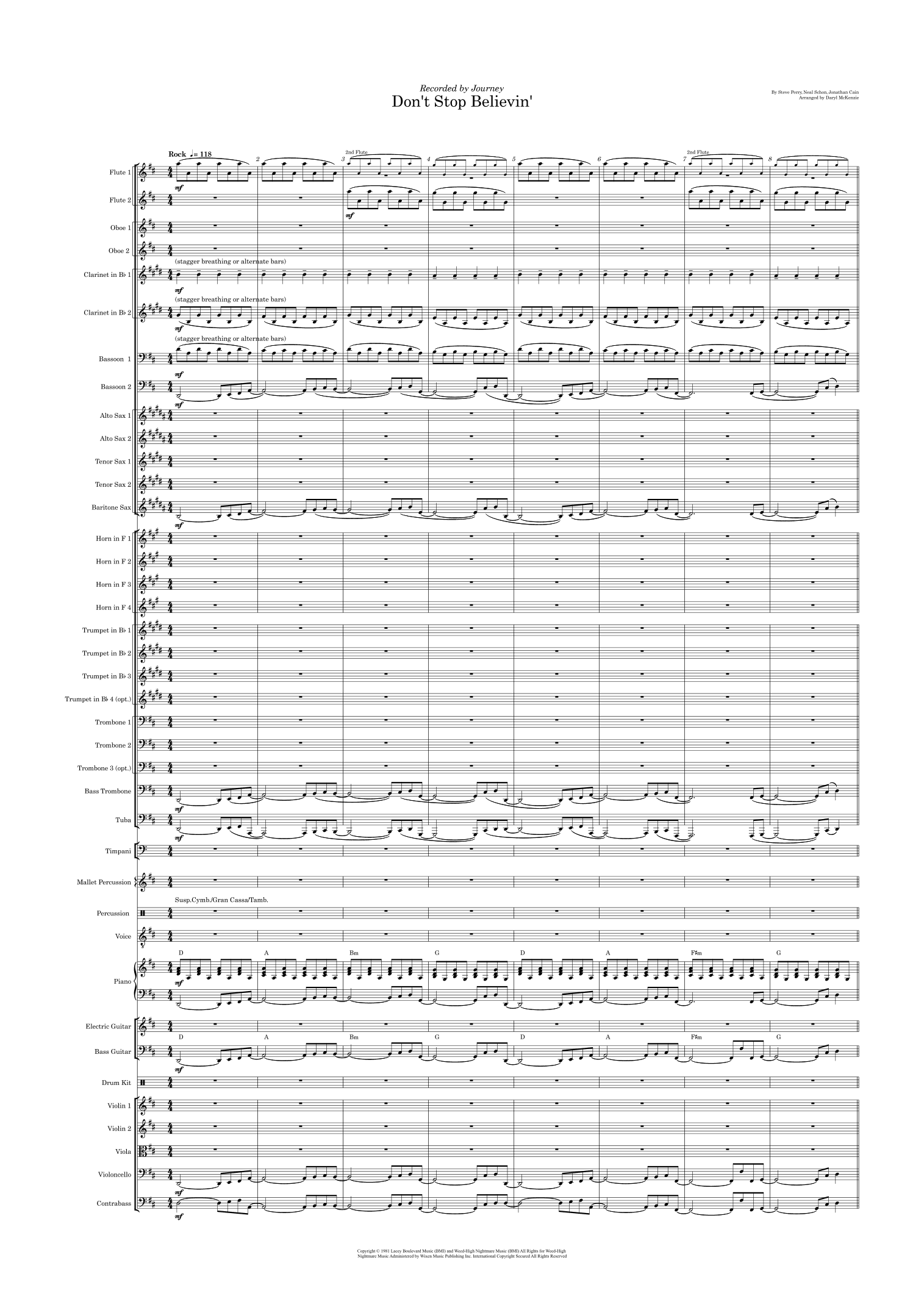 Don't Stop Believin' (arr. Daryl McKenzie)