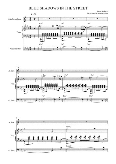 Blue Shadows In The Street (arr. Leonardo Muniz Corrêa)
