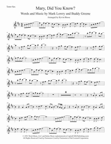 Mary, Did You Know? (arr. Kevin Busse)
