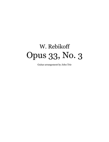 Opus 33 no. 3 (arr. John Trie)