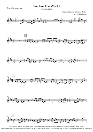 We Are The World (arr. Fabio Britto)