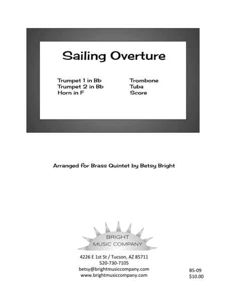 Sailing Overture ("Sailing, Sailing" & "Sailor's Hornpipe") Brass Quintet (arr. Betsy Bright)