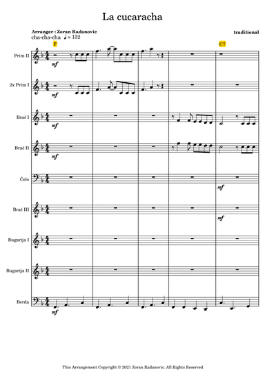 La cucaracha - tamburitza orchestra (arr. Zoran Radanovic)
