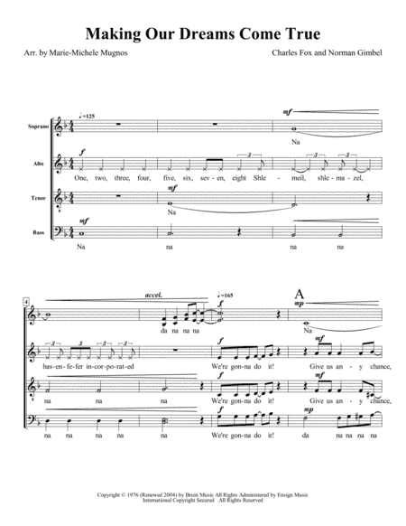 Making Our Dreams Come True (arr. Marie Michele Mugnos)