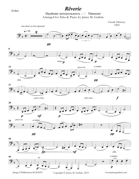 Debussy: Reverie for Tuba & Piano (arr. James M. Guthrie)