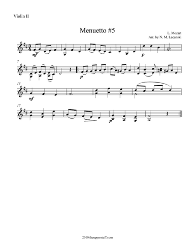 Menuetto #5 (arr. Nick Lacanski)