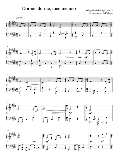Dorme, dorme, meu menino (arr. Jo Fulham)