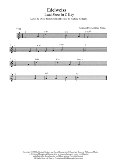 Edelweiss (arr. Miranda Wong)
