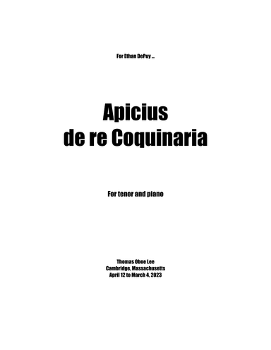 Apicius de re Coquinaria