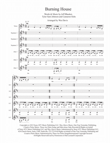 Burning House (arr. Wes Davis)