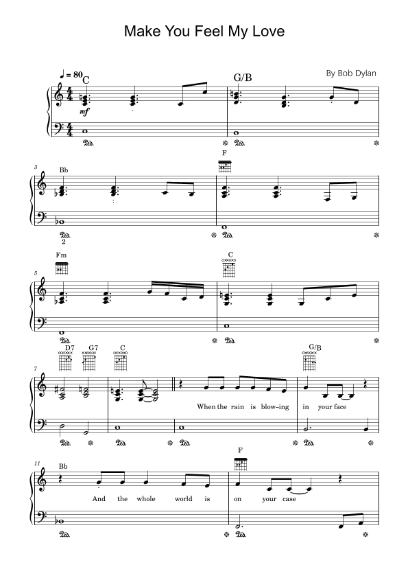 Make You Feel My Love (arr. poon)