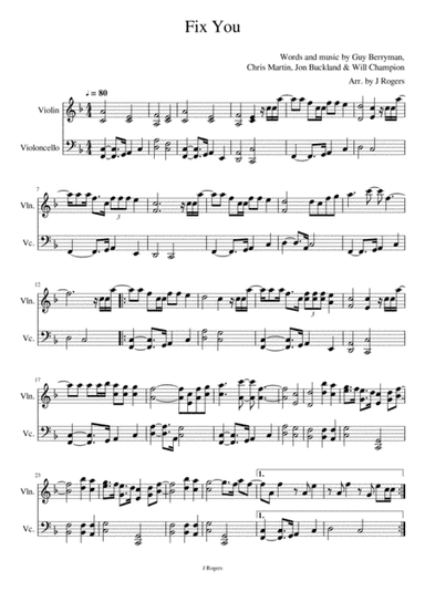 Fix You (arr. Julia Rogers)