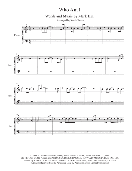 Who Am I (arr. Kevin Busse)