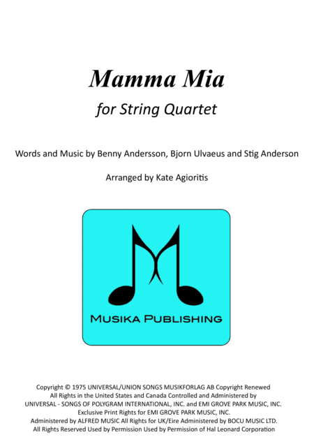 Mamma Mia (arr. Kate Agioritis)