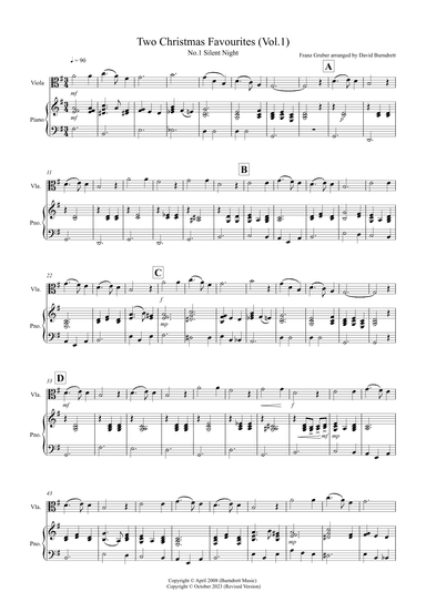 2 Christmas Favourites for Viola and Piano (volume one) (arr. David Burndrett)