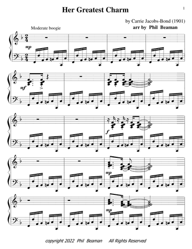Her Greatest Charm (arr. Phil Beaman)