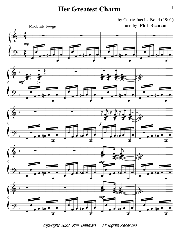 Her Greatest Charm (arr. Phil Beaman)