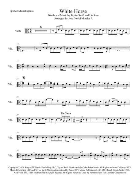 White Horse (arr. Jose Daniel Morales A.)