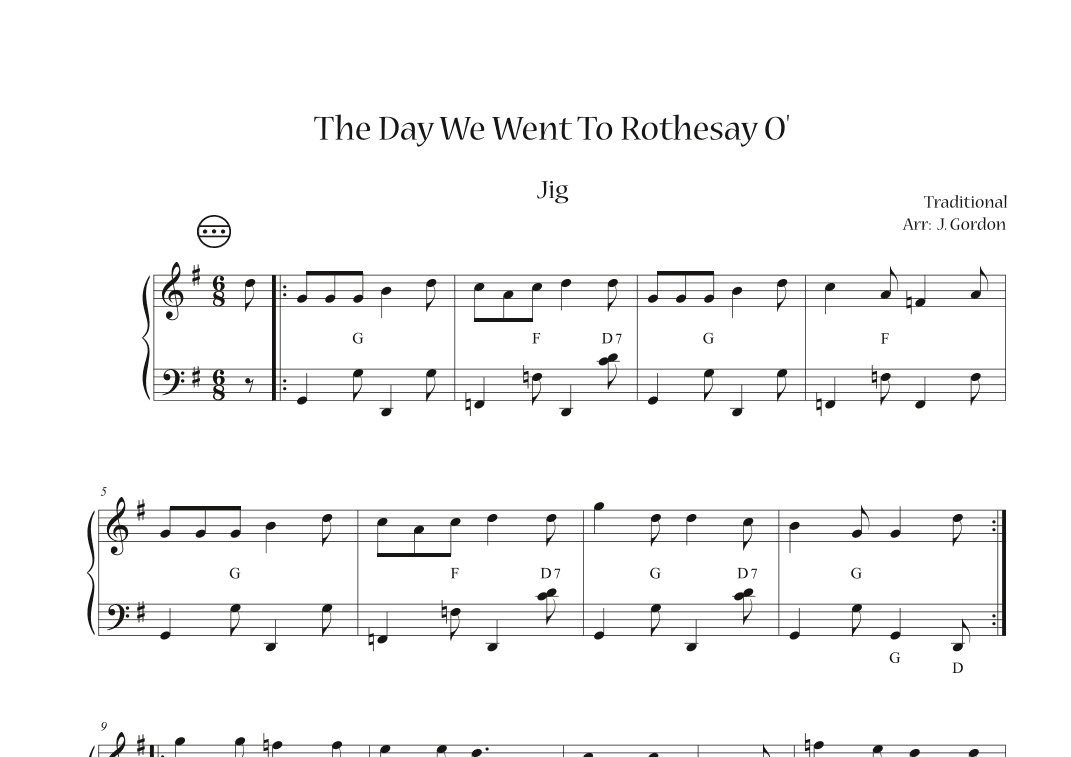The Day We Went To Rothesay O' (arr. Julia Gordon)