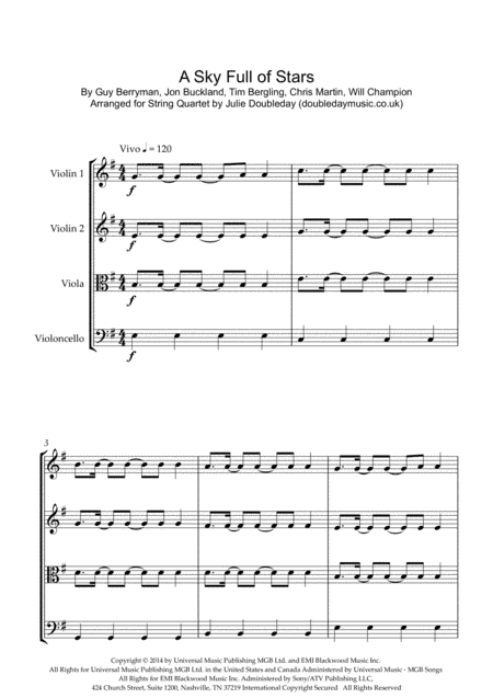 A Sky Full Of Stars (arr. Julie Doubleday)