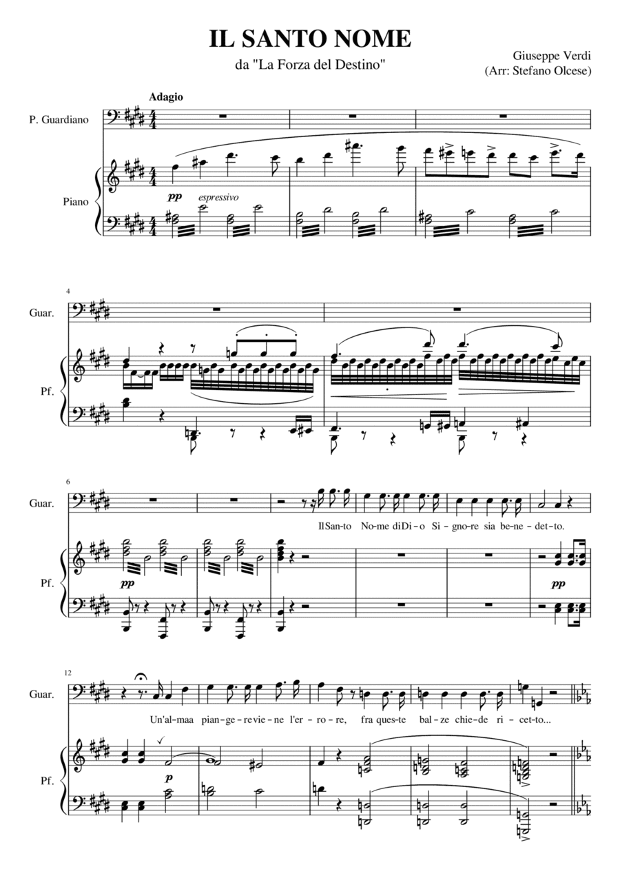 Il Santo Nome di Dio Signore (arr. Stefano Olcese)