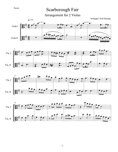 Scarborough Fair (arr. José Sayago)