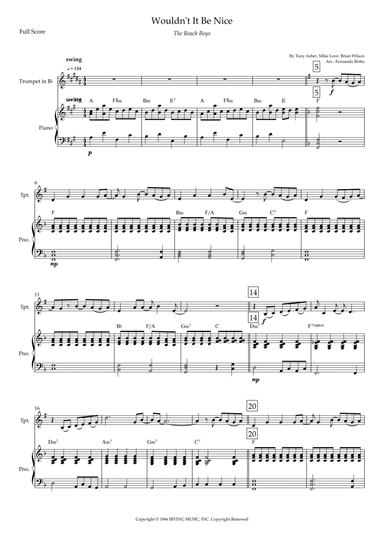 Wouldn't It Be Nice (arr. Fernando Britto)