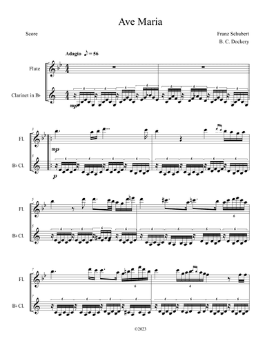 Ave Maria (Flute and Clarinet Duet) (arr. B. C. Dockery)