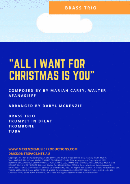 All I Want For Christmas Is You (arr. Daryl McKenzie)