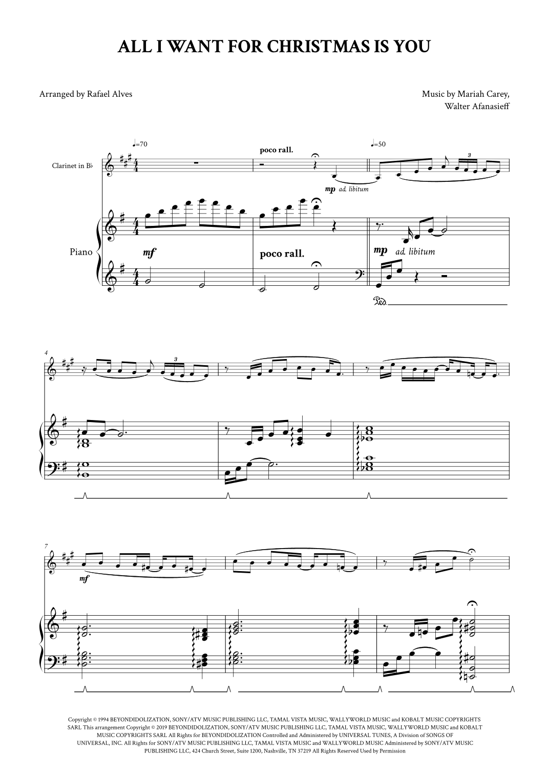 All I Want For Christmas Is You (arr. Rafael Alves)