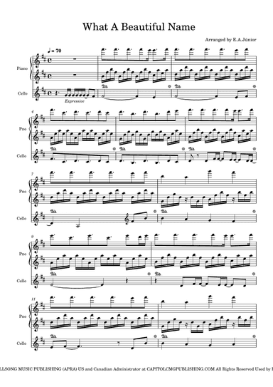 What A Beautiful Name (arr. E.A.Júnior)