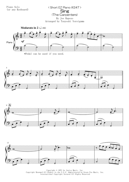 Sing (arr. Tsuyoshi Yoroiguma)