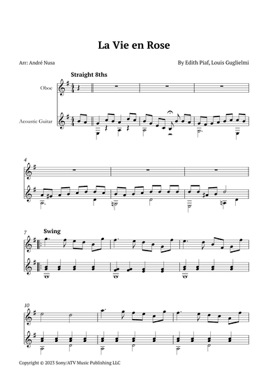La Vie En Rose (arr. André Nusa)