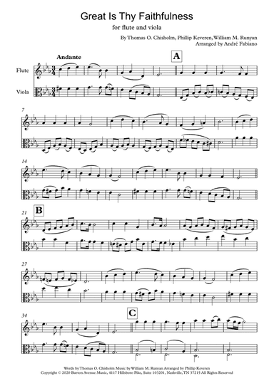 Great Is Thy Faithfulness (arr. Andre Fabiano)